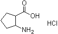 2-氨基环戊烷羧酸盐酸盐分子结构 (CAS 1198283-36-1)