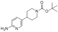 structure of CAS# 1198408-35-3, Tert-butyl 4-(6-aminopyridin-3-yl)piperidine-1-carboxylate