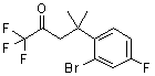 4-(2-溴-4-氟苯基)-1,1,1-三氟-4-甲基-2-戊酮分子结构 (CAS 1198785-52-2)