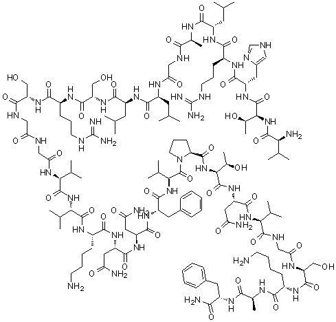 人降钙素基因相关肽(8-37)分子结构 (CAS 119911-68-1)