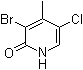 3-溴-5-氯-4-甲基-2(1H)-吡啶酮分子结构 (CAS 1199773-45-9)
