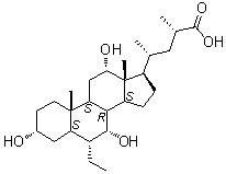 6alpha-乙基-23(S)-甲基胆酸分子结构 (CAS 1199796-29-6)