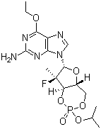 CAS # 1199809-32-9, (2'R)-2'-Deoxy-6-O-ethyl-2'-fluoro-2'-methylguanosine cyclic 3',5'-[1-methylethyl (R)-phosphate]