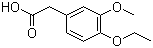 structure of CAS# 120-13-8, 4-Ethoxy-3-methoxyphenylacetic acid