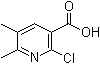 2-氯-5,6-二甲基烟酸分子结构 (CAS 120003-75-0)