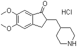 5,6-二甲氧基-2-(4-哌啶基甲基)-1-茚酮盐酸盐分子结构 (CAS 120013-39-0)