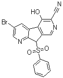 3-溴-5-羟基-9-(苯磺酰基)-9H-吡咯并[2,3-b:5,4-c']二吡啶-6-甲腈分子结构 (CAS 1200130-75-1)