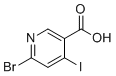 6-溴-4-碘烟酸分子结构 (CAS 1200130-82-0)