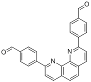 structure of CAS# 120085-99-6, 2,9-双(4-甲酰基苯基)-1,10-菲咯啉