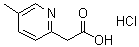 structure of CAS# 1201194-56-0, 5-Methyl-2-pyridineacetic acid hydrochloride