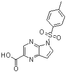 5-对甲苯磺酰基-5H-吡咯并[2,3-b]吡嗪-2-羧酸分子结构 (CAS 1201630-75-2)
