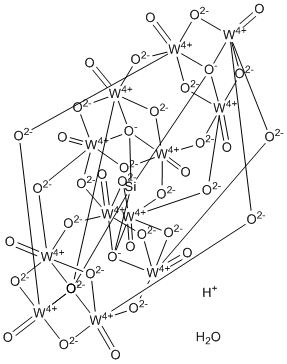钨硅酸水合物分子结构 (CAS 12027-43-9)