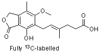 CAS 登录号：1202866-92-9, 霉酚酸-(全碳-13)