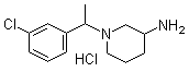 1-[1-(3-氯苯基)乙基]-3-哌啶胺盐酸盐分子结构 (CAS 1203266-43-6)