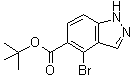 4-溴-1H-吲唑-5-羧酸叔丁酯分子结构 (CAS 1203662-37-6)
