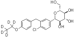 (1S)-1,5-脱水-1-C-[4-氯-3-[[4-(乙氧基-1,1,2,2,2-d<sub>5</sub>)苯基]甲基]苯基]-D-山梨糖醇分子结构 (CAS 1204219-80-6)