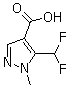 structure of CAS# 1204298-65-6, 5-(二氟甲基)-1-甲基-1H-吡唑-4-甲酸