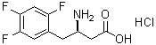 (betaR)-beta-氨基-2,4,5-三氟苯丁酸盐酸盐分子结构 (CAS 1204818-19-8)