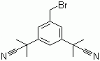 structure of CAS# 120511-84-4, 3,5-Bis(2-cyanoprop-2-yl)benzyl bromide