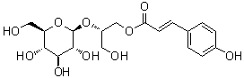 CAS # 120601-66-3, Regaloside D, (1S)-2-Hydroxy-1-[[[(2E)-3-(4-hydroxyphenyl)-1-oxo-2-propen-1-yl]oxy]methyl]ethyl beta-D-glucopyranoside