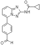N-[5-(4-Formylphenyl)[1,2,4]triazolo[1,5-a]pyridin-2-yl]cyclopropanecarboxamide molecular structure (CAS 1206163-55-4)
