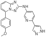 CAS # 1206194-91-3, 5-(4-Methoxyphenyl)-N-[6-(1H-pyrazol-4-yl)-3-pyridinyl]-[1,2,4]triazolo[1,5-a]pyridin-2-amine
