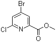 4-溴-6-氯吡啶-2-羧酸甲酯分子结构 (CAS 1206249-86-6)