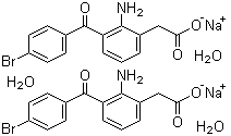 CAS 登录号：120638-55-3, 溴芬酸钠水合物, 溴芬那酸钠水合物, (2-氨基-3-(4-溴苯甲酰)苯基)乙酸钠水合物