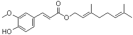 (2E)-3-(4-Hydroxy-3-methoxyphenyl)-2-propenoic acid (2E)-3,7-dimethyl-2,6-octadien-1-yl ester molecular structure (CAS 1206615-69-1)