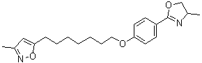 CAS # 120666-36-6 (98034-32-3), 5-[7-[4-(4,5-Dihydro-4-methyl-2-oxazolyl)phenoxy]heptyl]-3-methylisoxazole