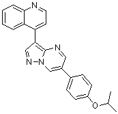 4-[6-[4-异丙氧基苯基]吡唑并[1,5-a]嘧啶-3-基]喹啉分子结构 (CAS 1206711-16-1)
