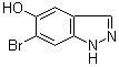6-溴-1H-吲唑-5-醇分子结构 (CAS 1206800-18-1)