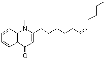 structure of CAS# 120693-49-4, 1-甲基-2-(6Z)-6-十一碳烯-1-基-4(1H)-喹啉酮