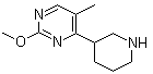 structure of CAS# 1207174-94-4, 2-甲氧基-5-甲基-4-(3-哌啶基)嘧啶