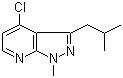 4-氯-1-甲基-3-(2-甲基丙基)-1H-吡唑并[3,4-b]吡啶分子结构 (CAS 1207175-13-0)