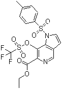 CAS # 1207175-44-7, 1-[(4-Methylphenyl)sulfonyl]-7-[[(trifluoromethyl)sulfonyl]oxy]-1H-pyrrolo[3,2-c]pyridine-6-carboxylic acid ethyl ester