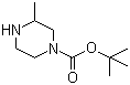 4-叔丁氧羰基-2-甲基哌嗪分子结构 (CAS 120737-59-9)