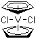 二氯二茂钒分子结构 (CAS 12083-48-6)