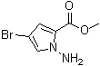 1-氨基-4-溴-1H-吡咯-2-羧酸甲酯分子结构 (CAS 1208361-39-0)