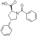 反式-1-苯甲酰-4-苯基-L-脯氨酸分子结构 (CAS 120851-71-0)