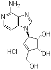 structure of CAS# 120964-45-6, (1S,2R,5R)-5-(4-氨基-1H-咪唑并[4,5-c]吡啶-1-基)-3-(羟基甲基)-3-环戊烯-1,2-二醇盐酸盐