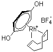 1,5-环辛二烯(对苯二酚)铑(I)四氟硼酸盐分子结构 (CAS 120967-70-6)