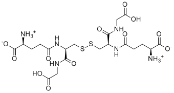 CAS # 121-24-4, (2S)-2-azaniumyl-5-[[(2R)-3-[[(2R)-2-[[(4S)-4-azaniumyl-4-carboxylatobutanoyl]amino]-3-(carboxymethylamino)-3-oxopropyl]disulfanyl]-1-(carboxymethylamino)-1-oxopropan-2-yl]amino]-5-oxopentanoate