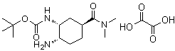 structure of CAS# 1210348-34-7, [(1R,2S,5S)-2-氨基-5-[(二甲基氨基)羰基]环己基]氨基甲酸叔丁酯草酸盐