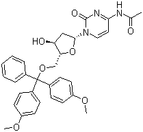 5'-O-(4,4'-二甲氧基三苯甲基)-N4-乙酰基-2'-脱氧胞苷分子结构 (CAS 121058-82-0)