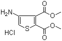 structure of CAS# 121071-71-4, 4-氨基噻吩-2,3-二甲酸二甲酯盐酸盐