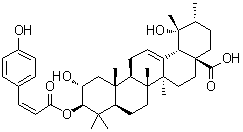 3-O-顺式-对香豆酰基委陵菜酸分子结构 (CAS 121072-40-0)