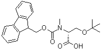 O-(叔丁基)-N-[芴甲氧羰基]-N-甲基-D-丝氨酸分子结构 (CAS 1210833-53-6)