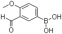 3-甲酰基-4-甲氧基苯硼酸分子结构 (CAS 121124-97-8)