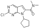 2-氯-7-环戊基-N,N-二甲基-7H-吡咯并[2,3-d]嘧啶-6-甲酰胺分子结构 (CAS 1211443-61-6)